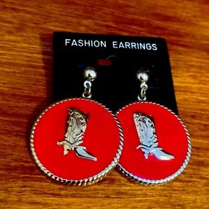 Cowboy boots earrings